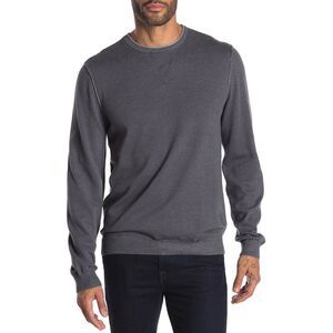 Report Collection Mens Expose Seam Crew Neck Sweater Small Charcoal